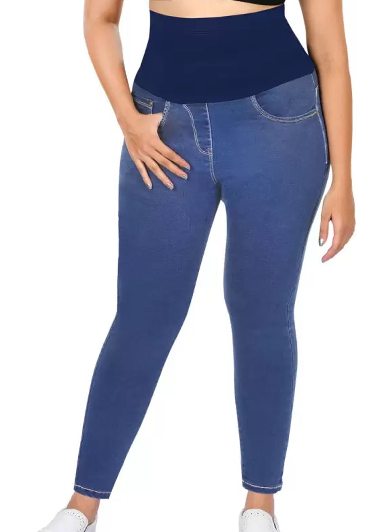 Image for Women's Maternity Skinny Jeans,Blue