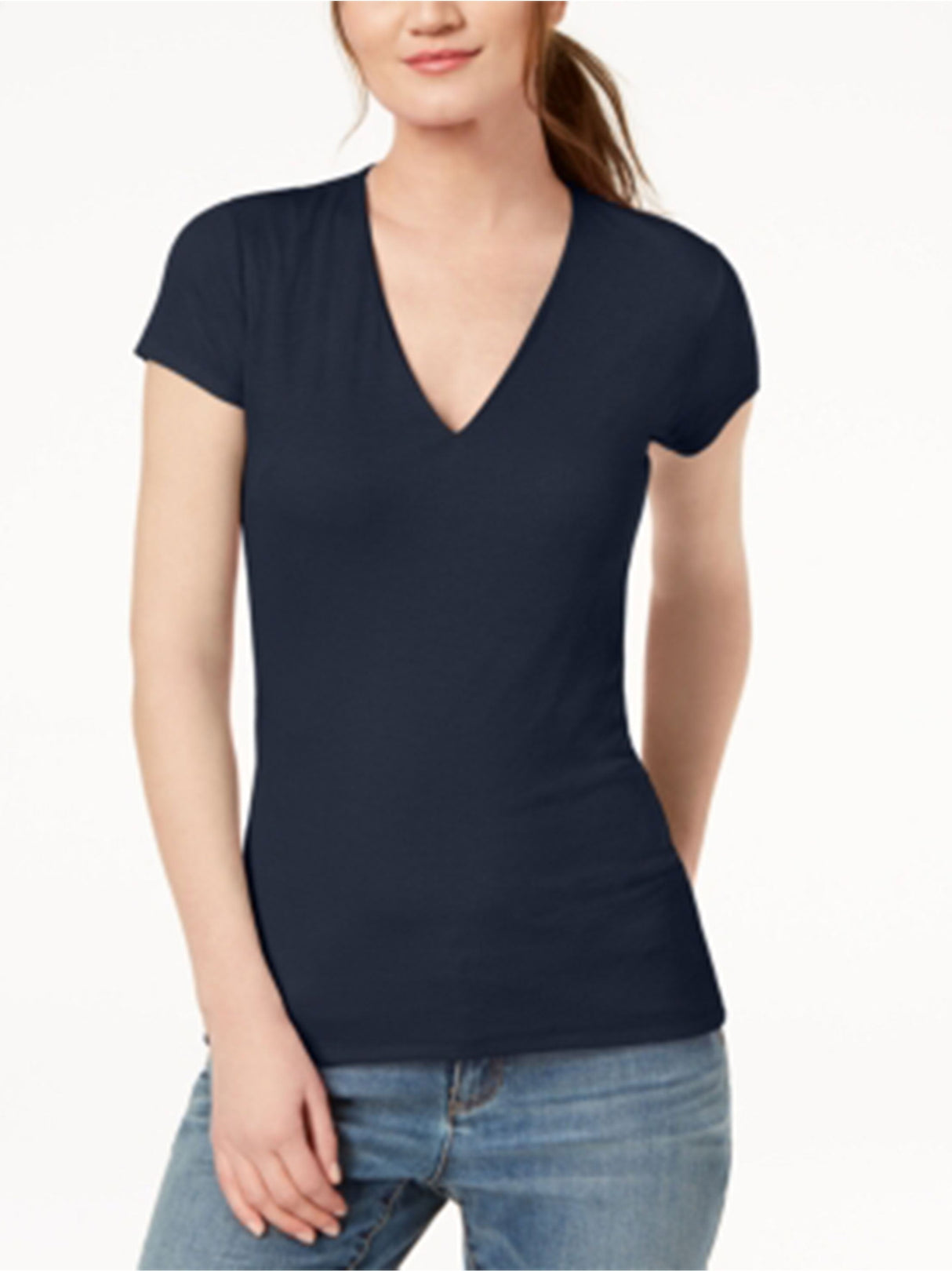 Women's Ribbed Top,Navy