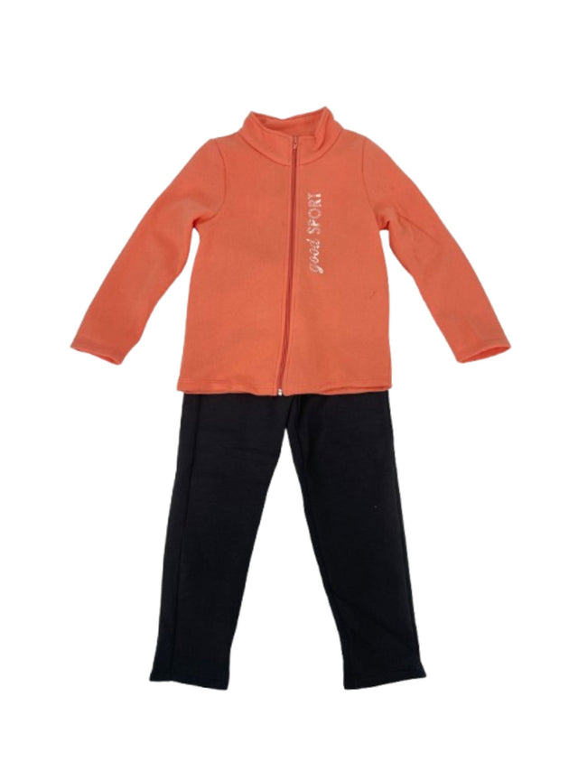 Image for Kids Girl's 2 Pcs Printed Pajamas Set,Orange/Grey