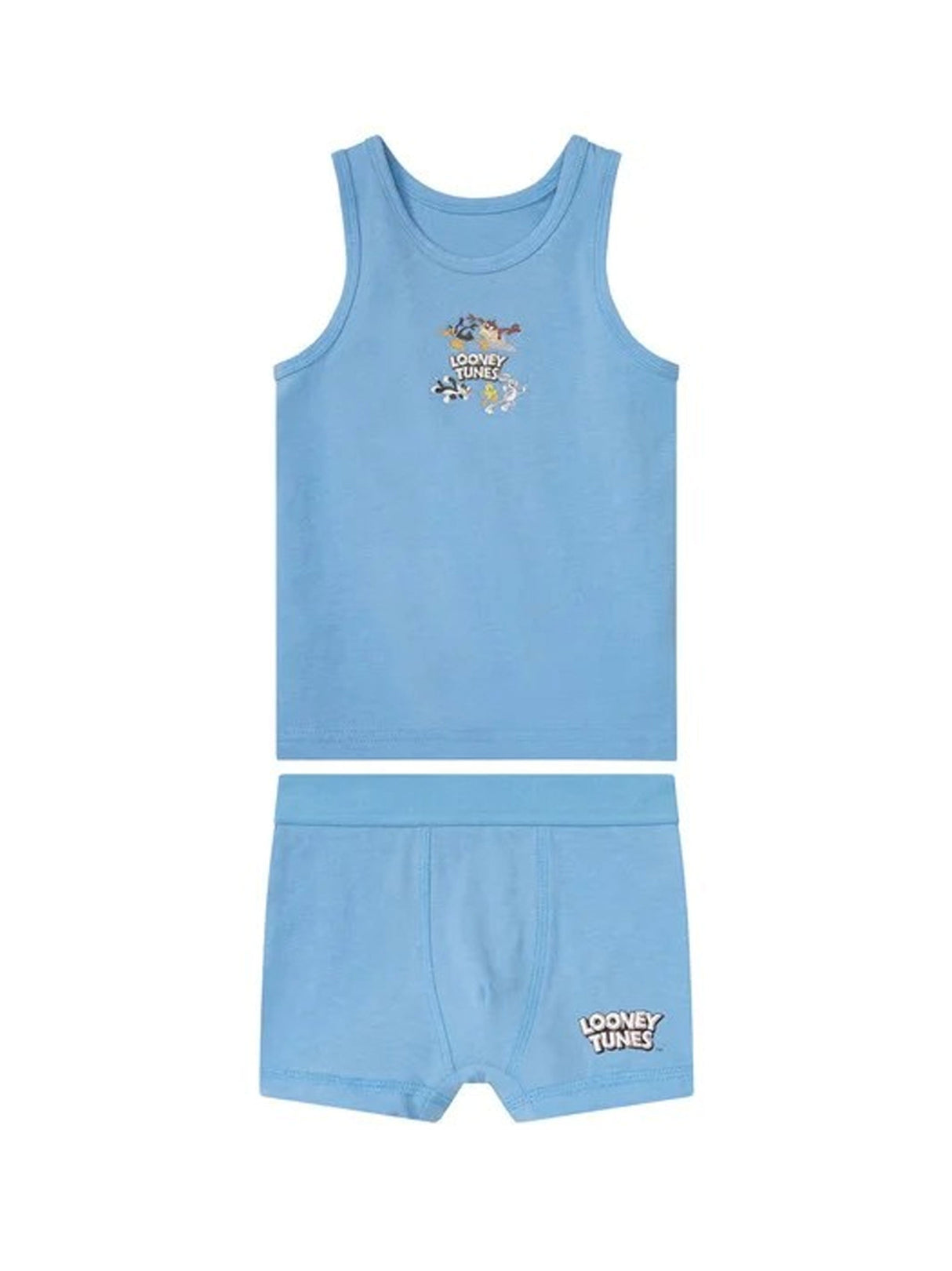 Kids Boy's 2 Pcs Graphic Printed Underwear Set,Blue
