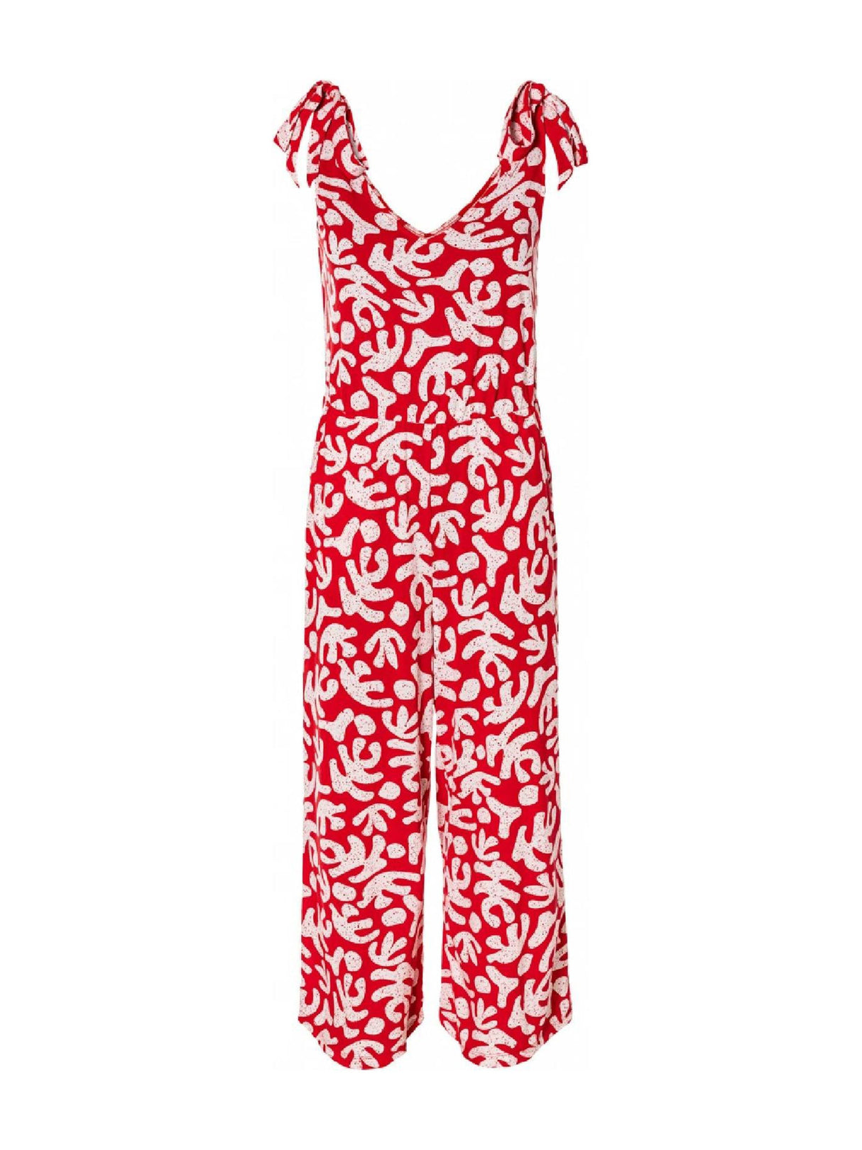 Women's Printed Jumpsuit,Red