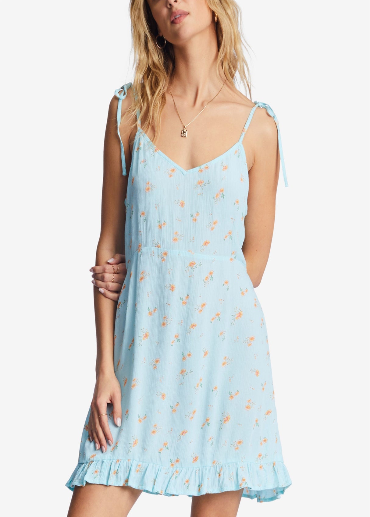 Women's Floral Printed Dress,Blue