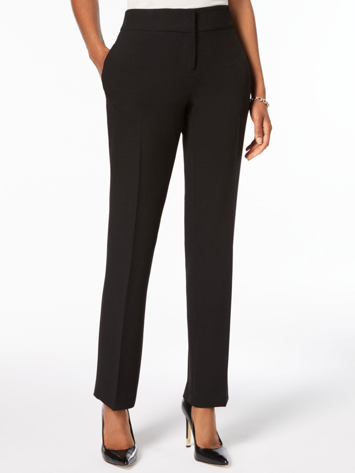 Women's Plain Classic Pants,Black