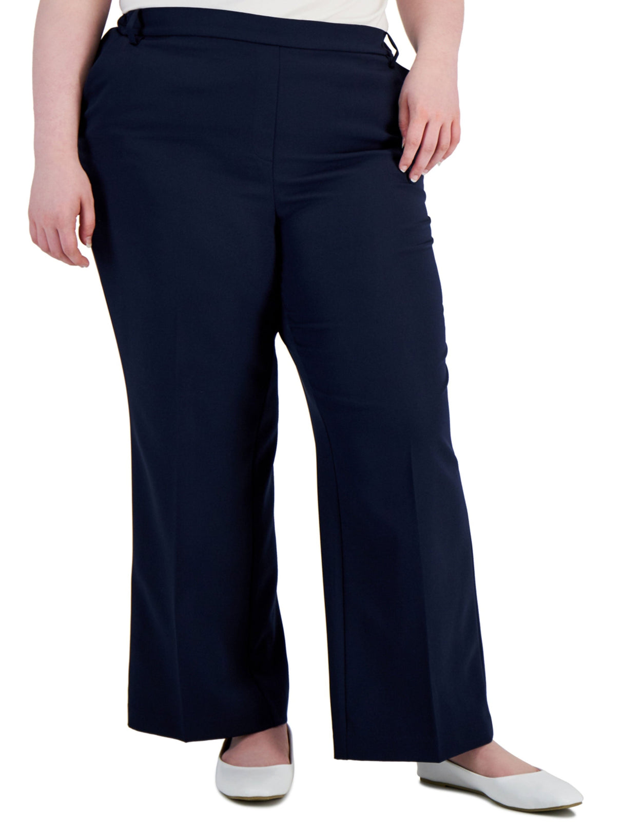 Women's Plain Classic Pants,Navy