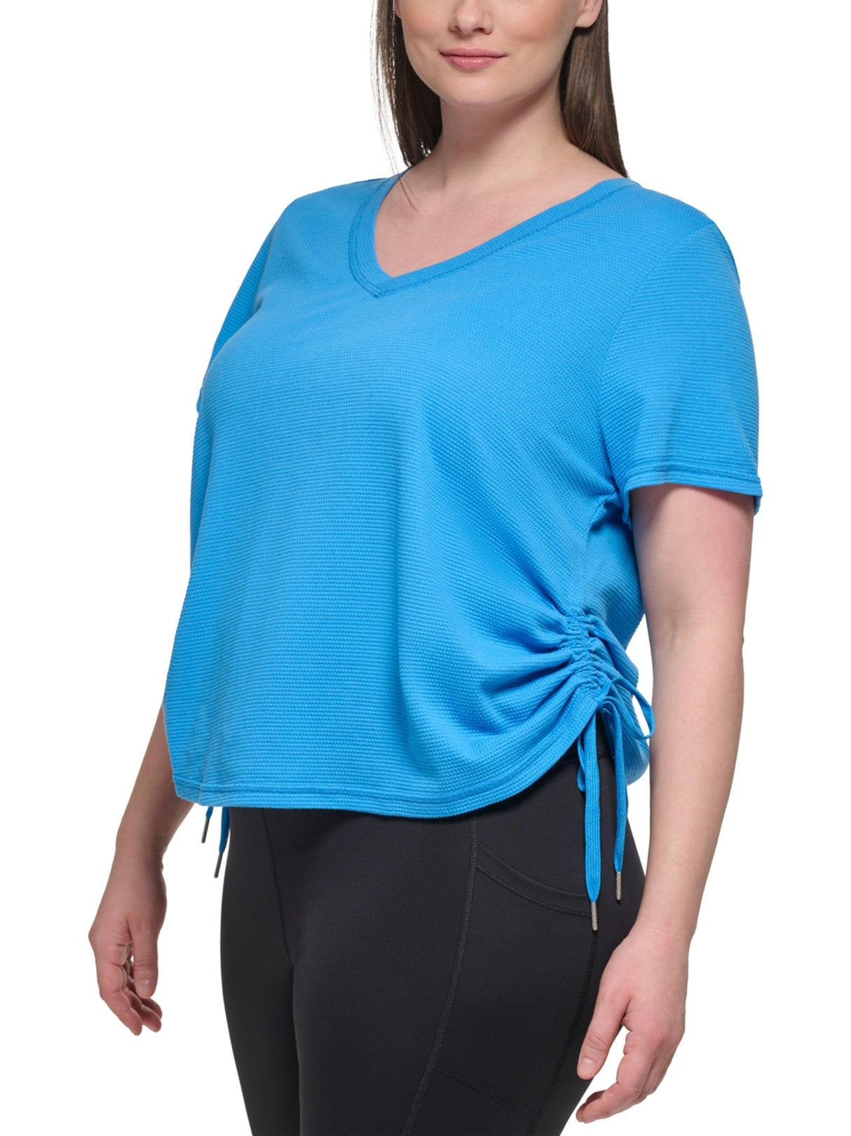 Women's Side Ruched Top,Blue