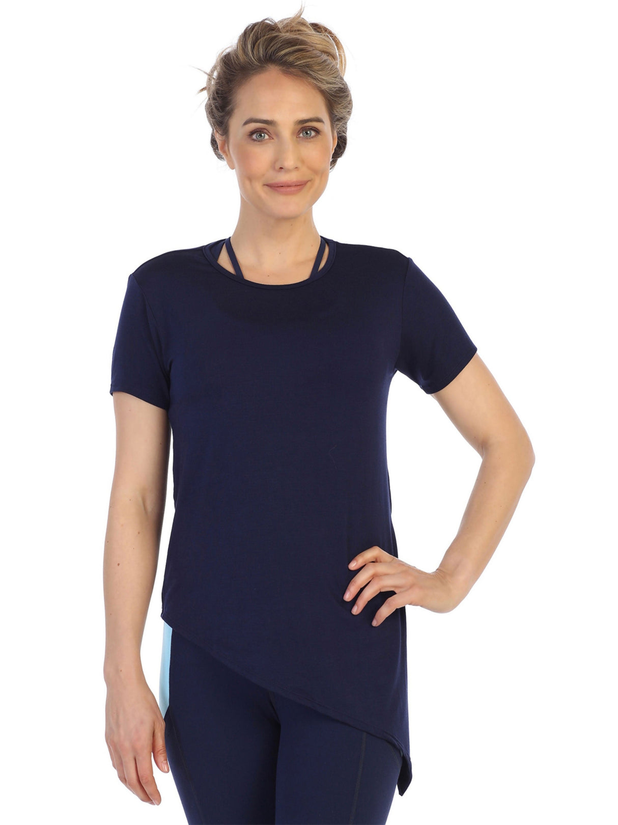 Women's Side Tie T-Shirt,Navy