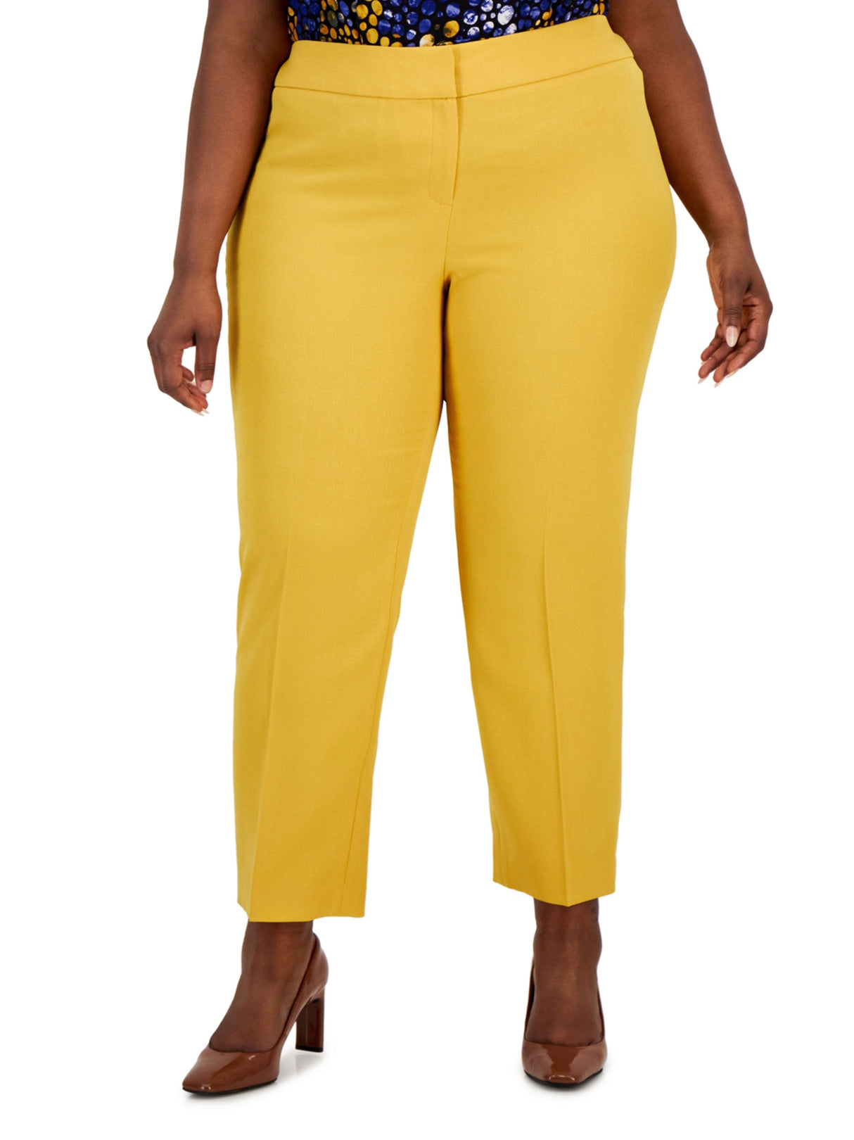 Women's Plain Classic Pants,Yellow