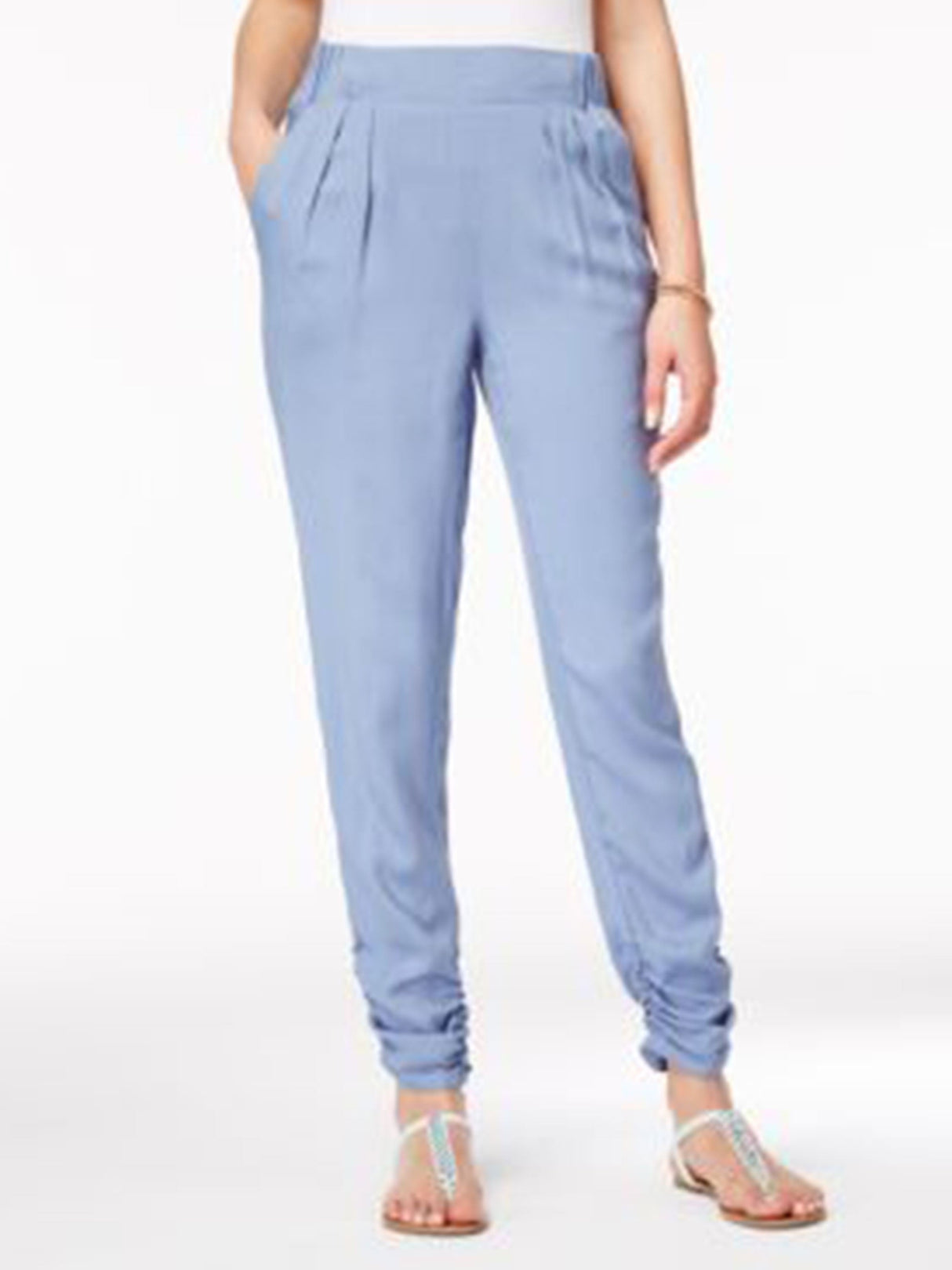 Women's Pleated Trousers,Blue