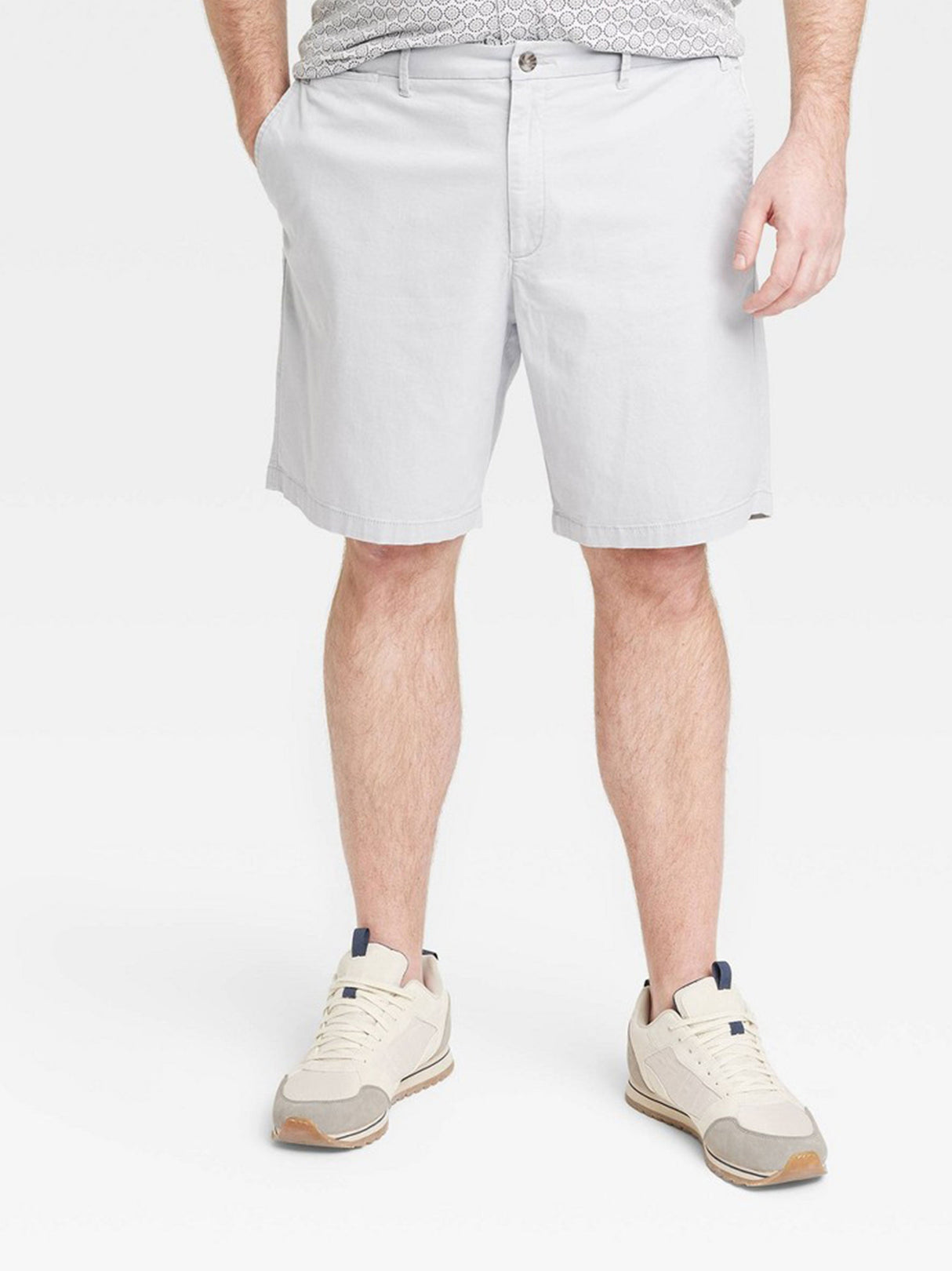 Men's Plain Chino Shorts,Grey