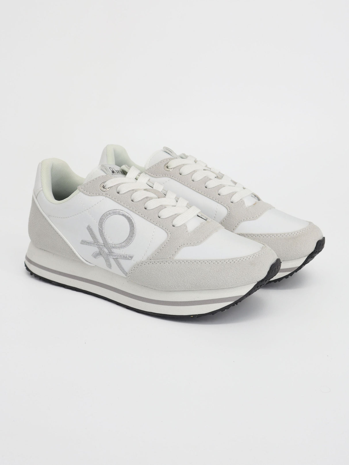 Women's Textured Sneakers,White