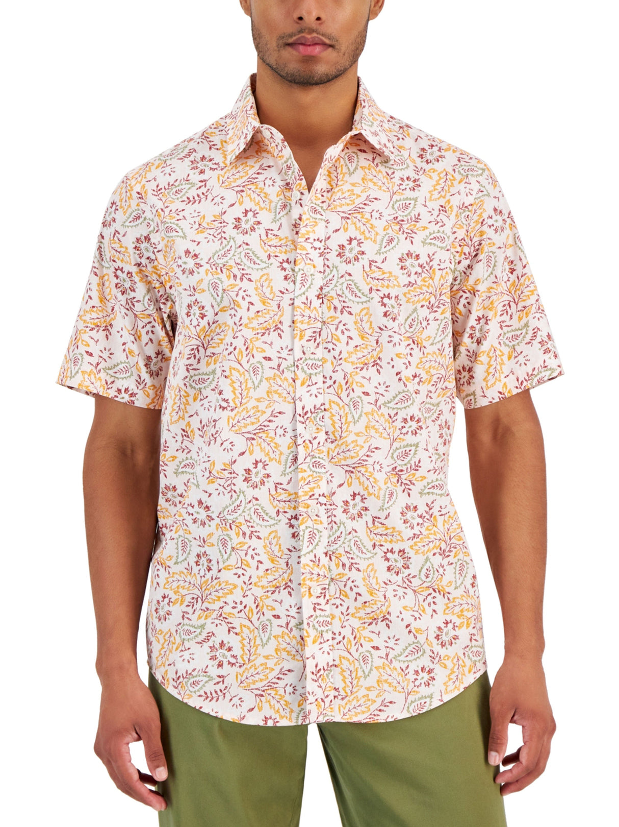 Men's Printed Buttons Down Shirt,Multi