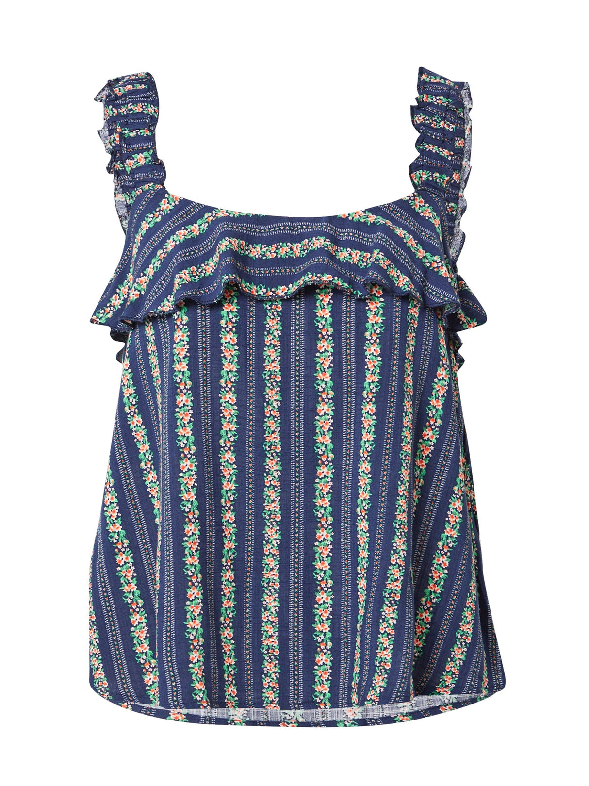 Women's Floral Printed Top,Navy