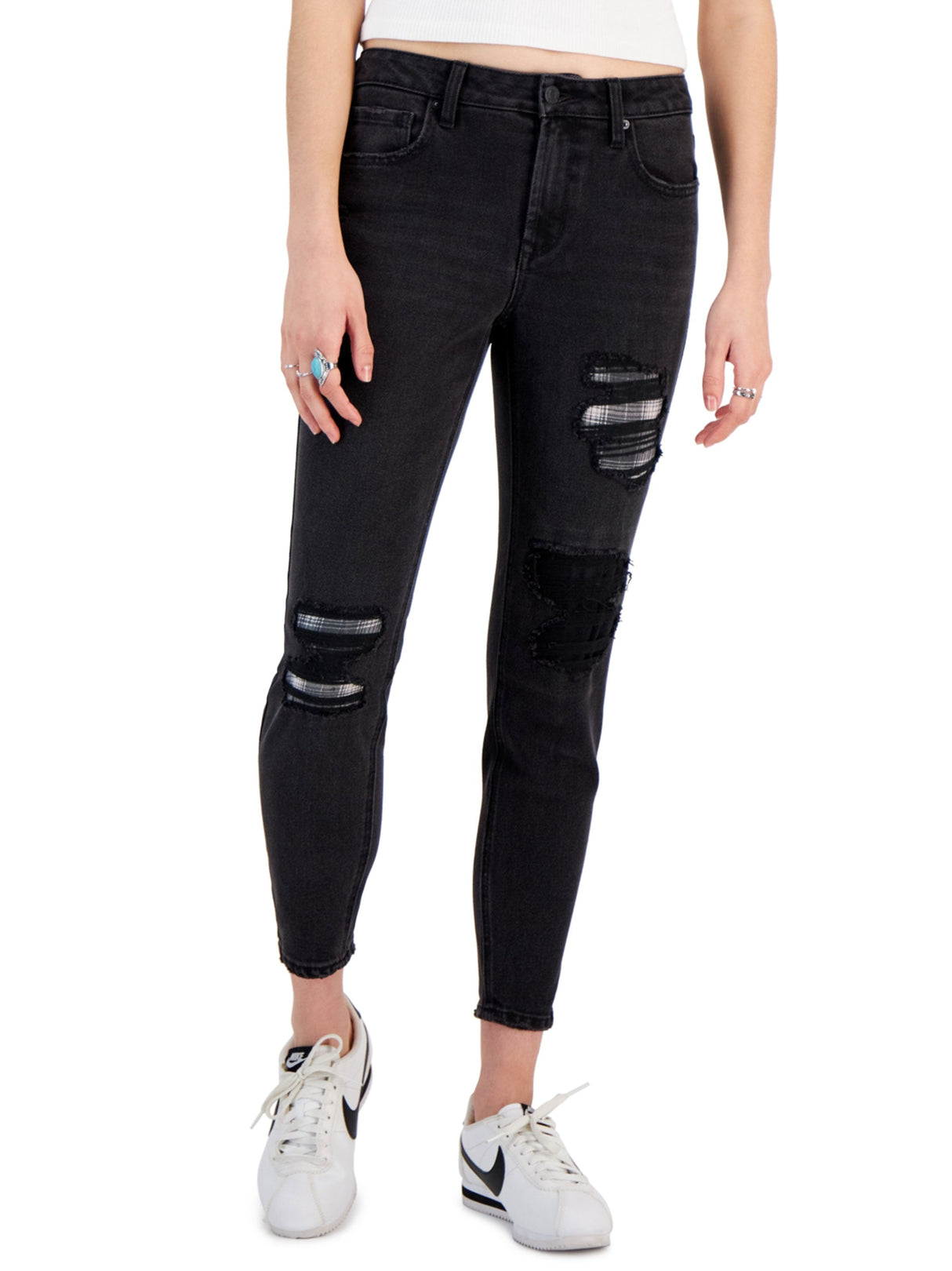Women's Ripped Jeans,Black