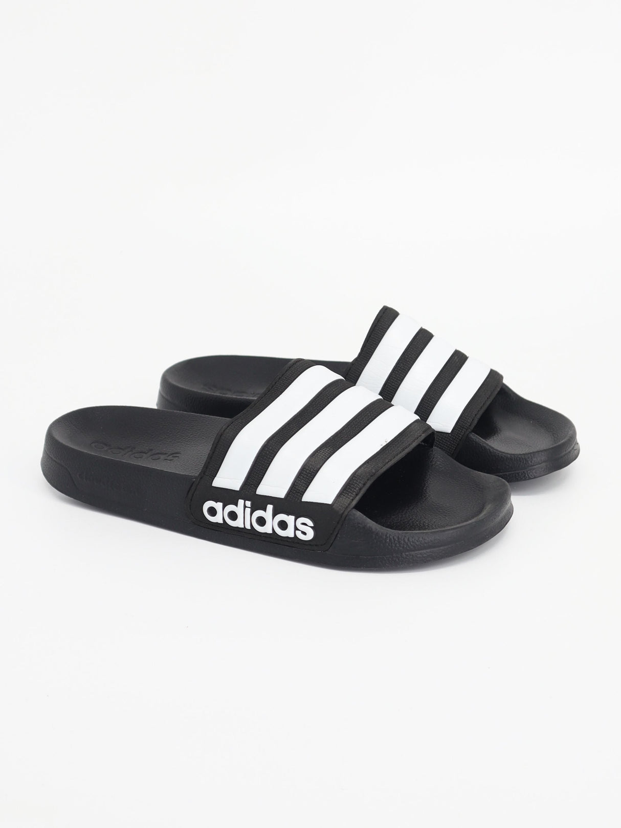 Kids Boy's Striped Slippers,Black