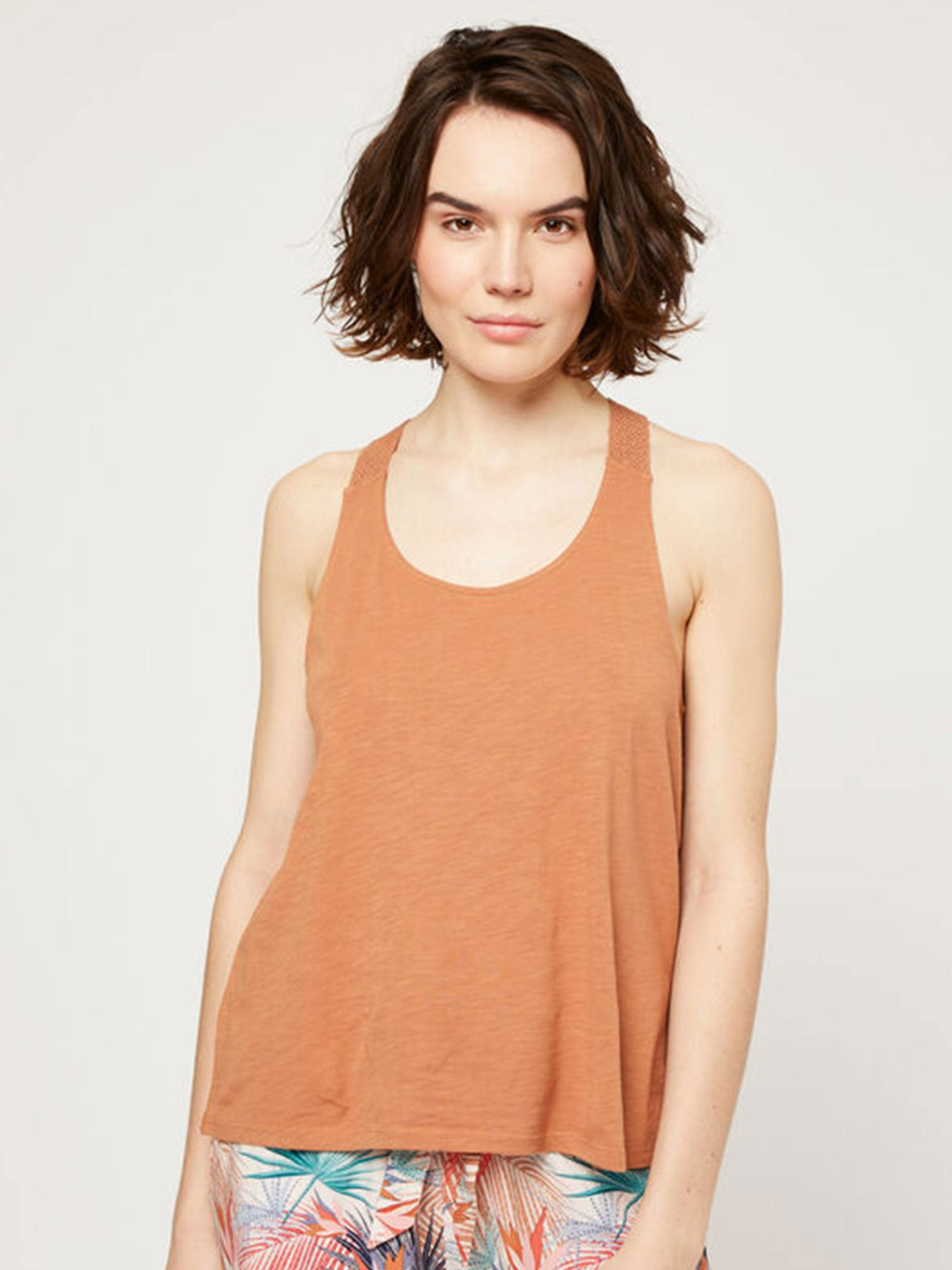 Women's Plain Tank Top,Brown
