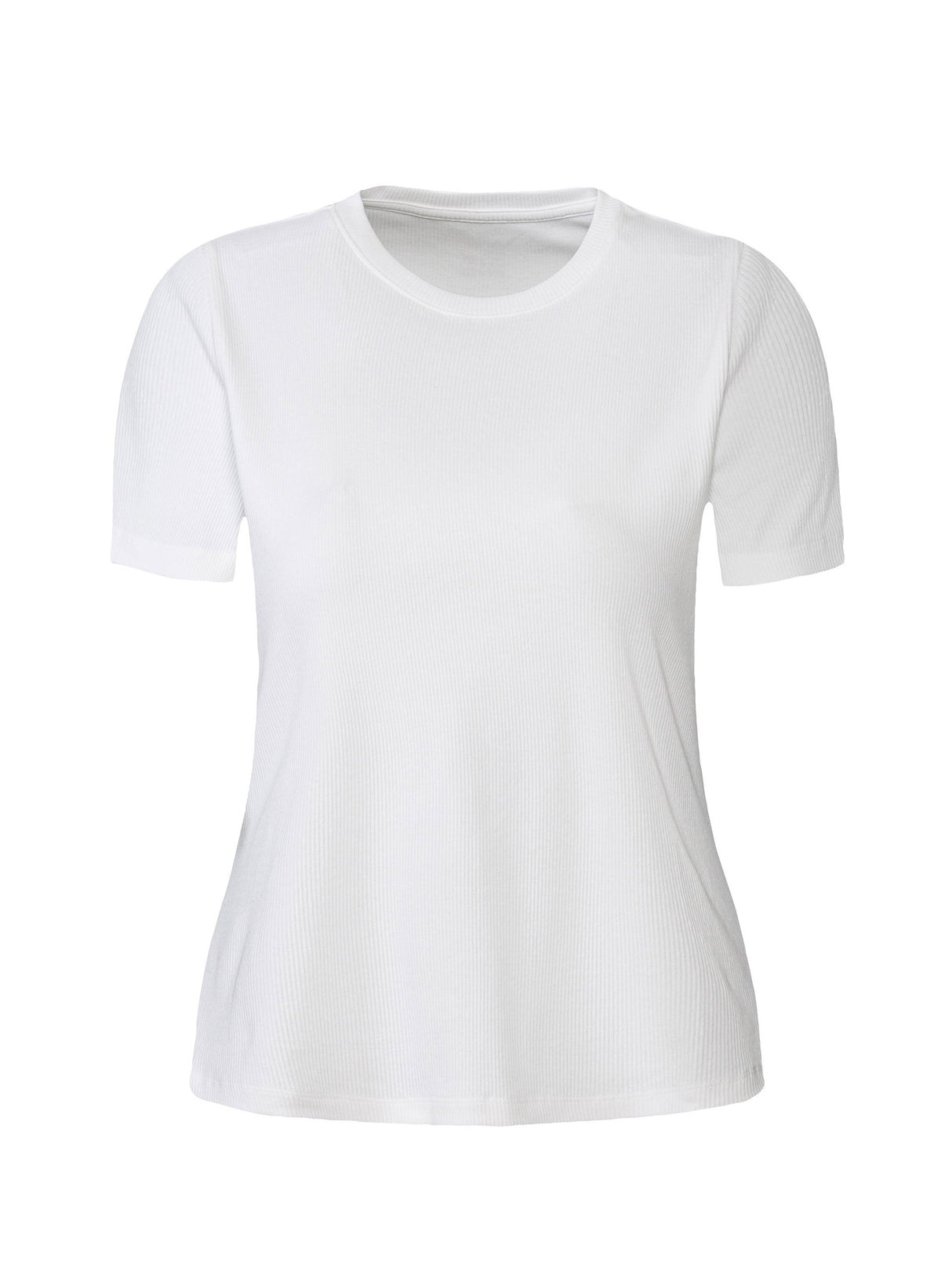 Women's Ribbed T-Shirt,White