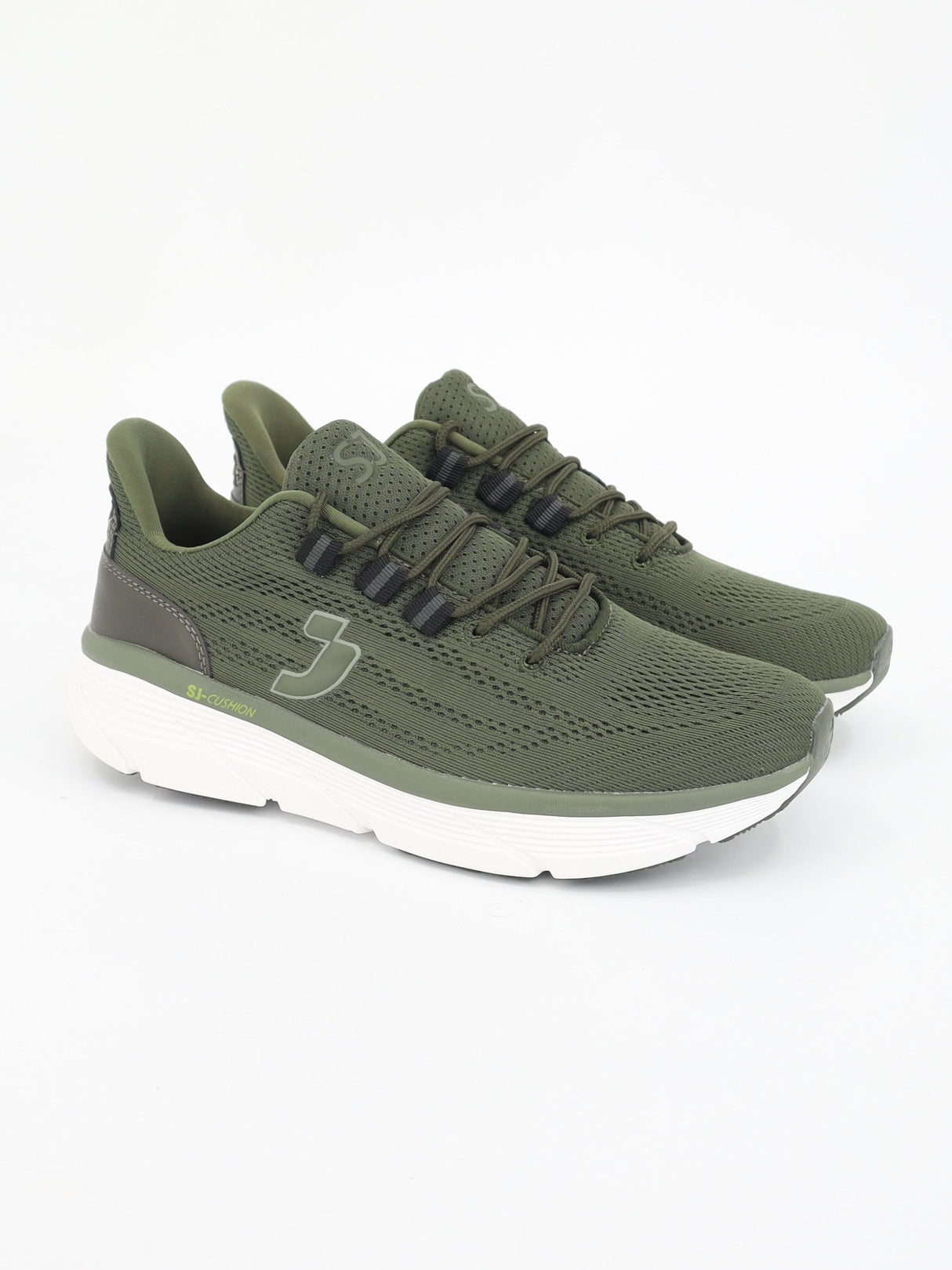 Men's Brand Logo Printed Running Shoes,Olive