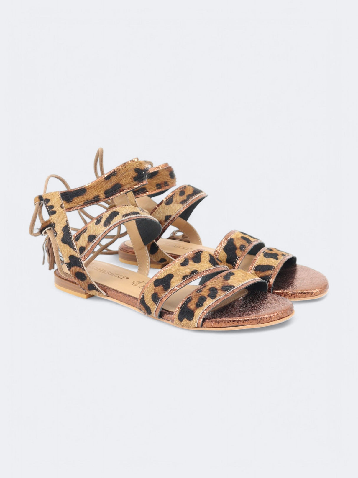 Women's Printed Sandals,Beige Black