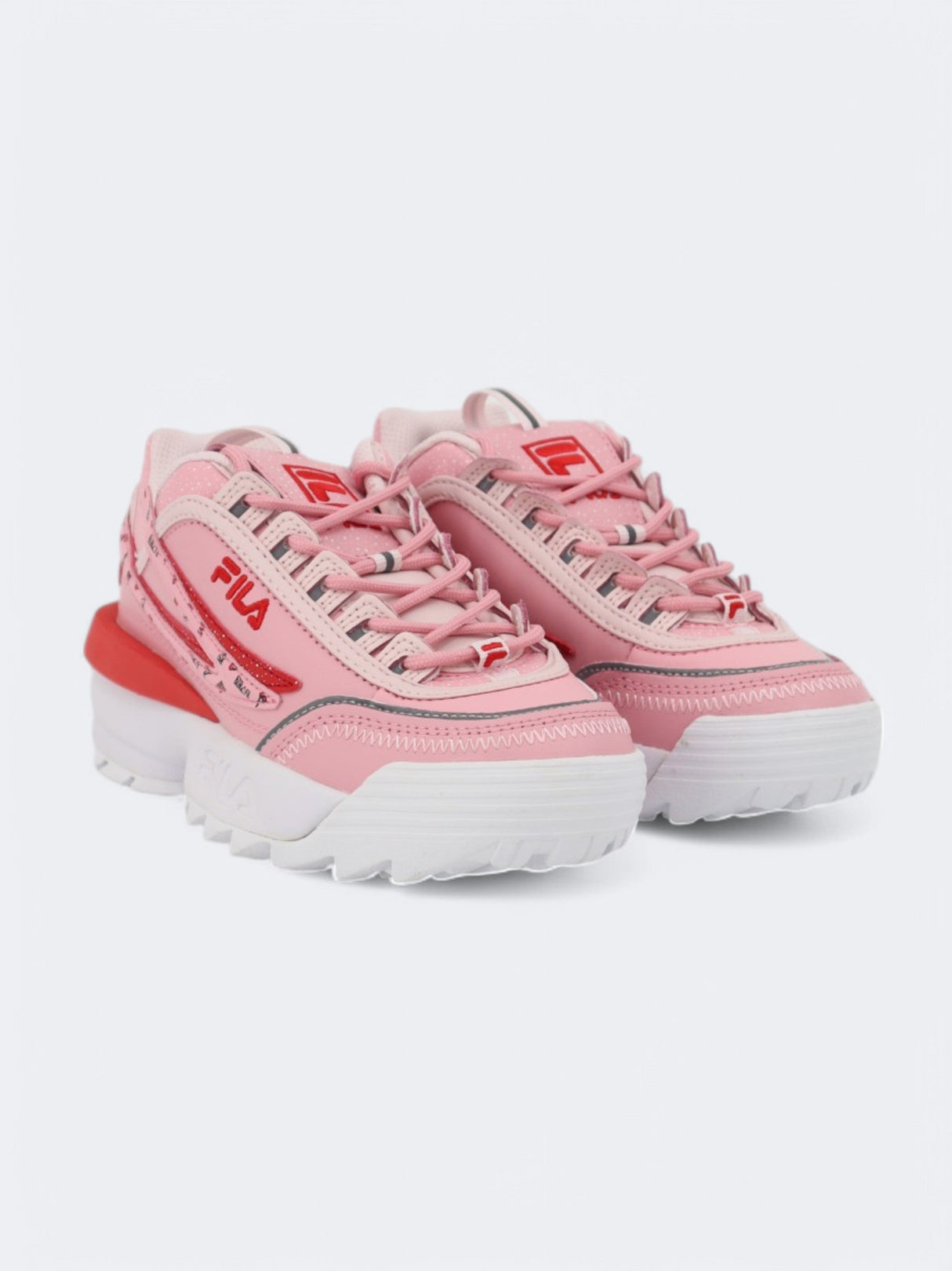 Kids Girl's Printed Sneakers,Pink