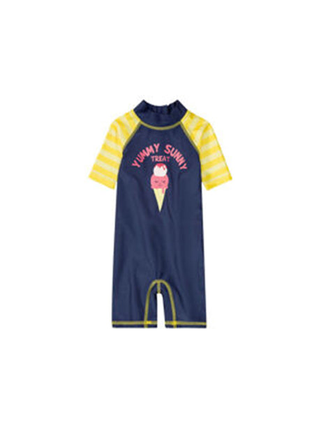 Image for Kid's Girl Graphic Printed One Piece Swimsuit,Navy