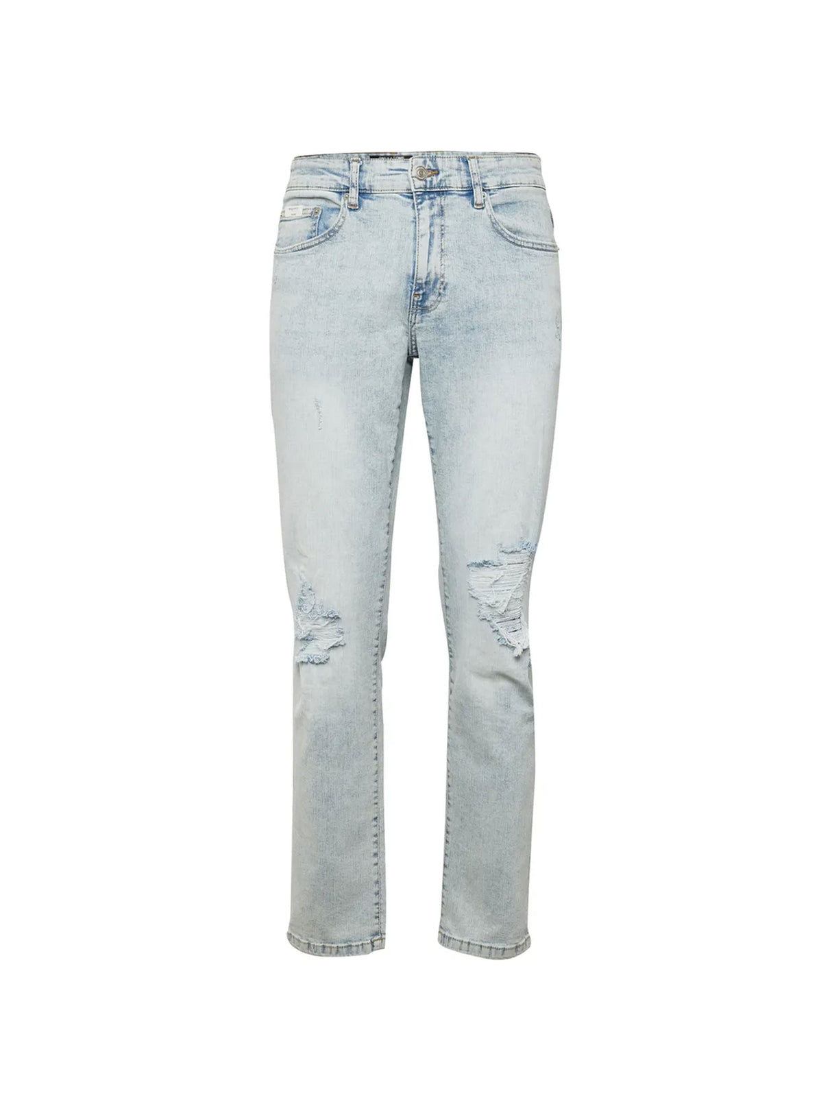 Image for Men's Ripped Washed Jeans,Light Blue