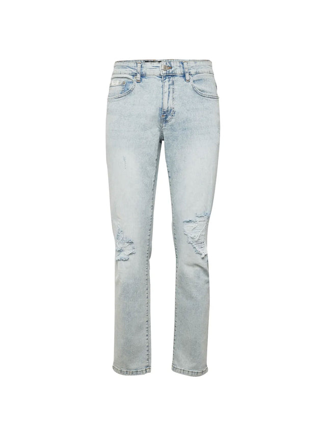 Image for Men's Ripped Washed Jeans,Light Blue