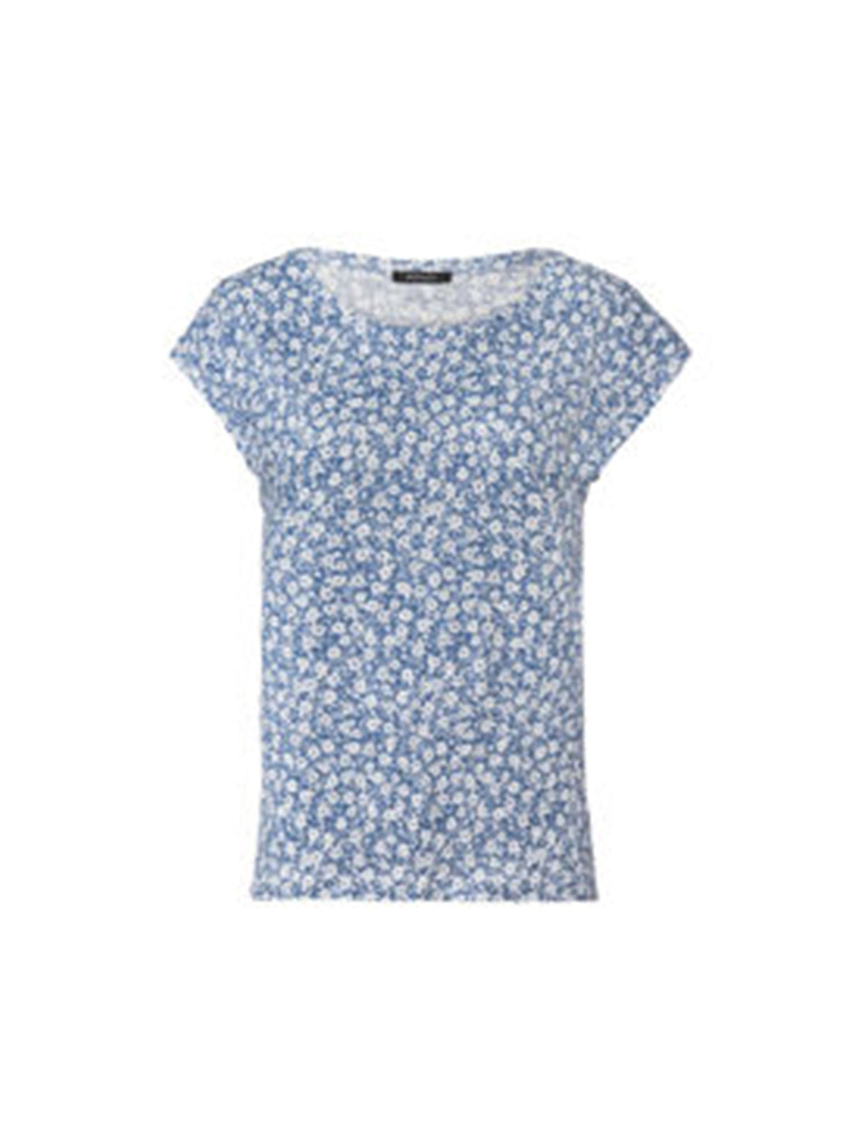 Women's Floral Printed Top,Blue/White