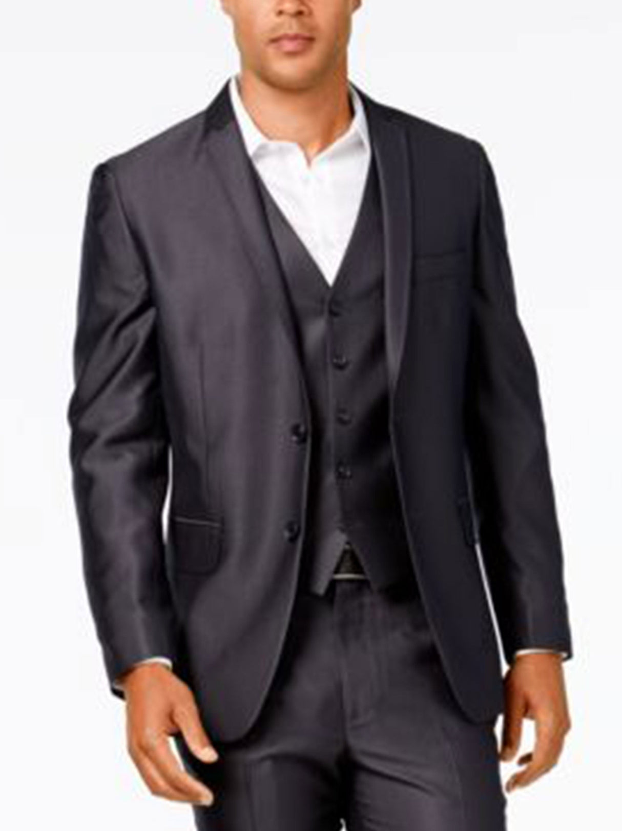 Men's Plain Blazer,Dark Grey