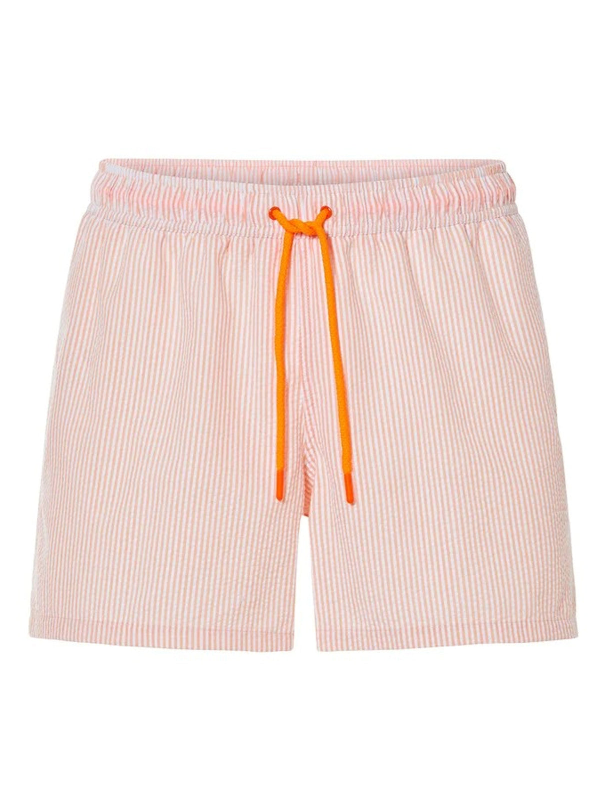 Men's Striped Trunks,Orange/White