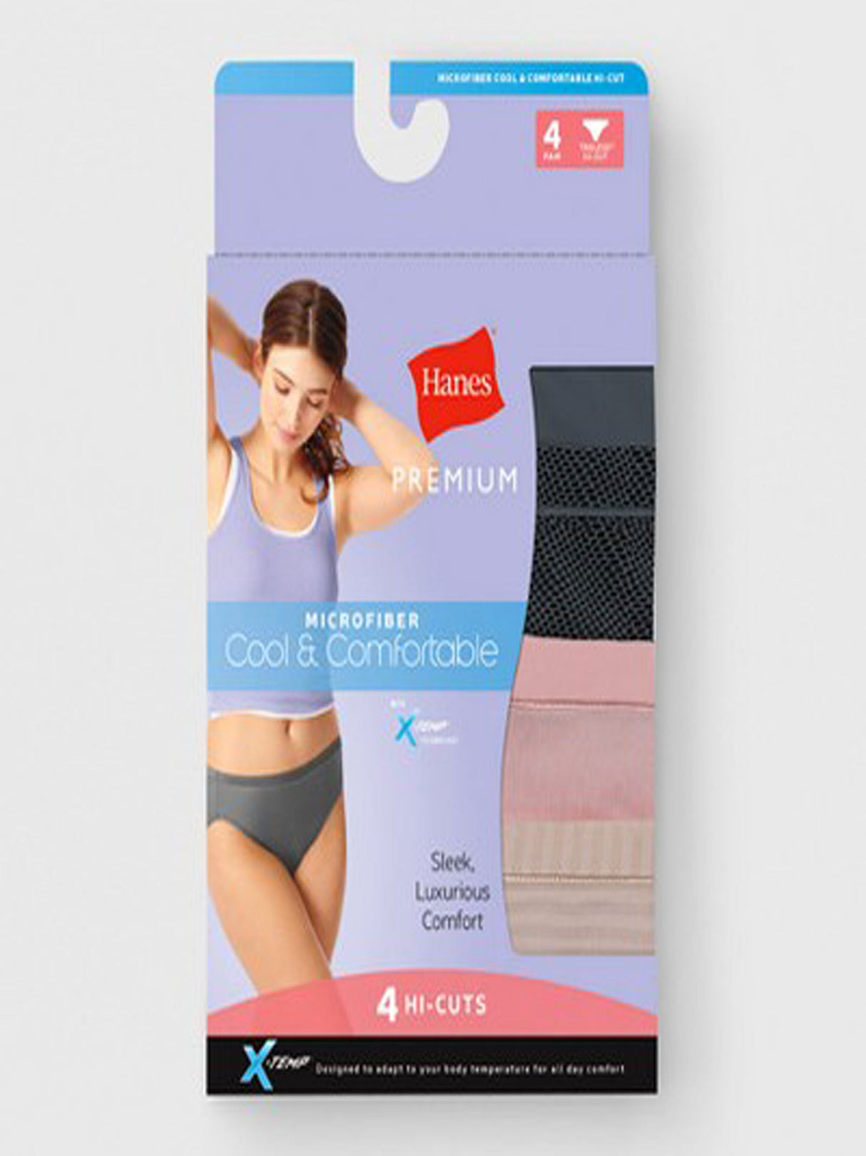 Women's 4 Pcs Plain Briefs Set,Multi