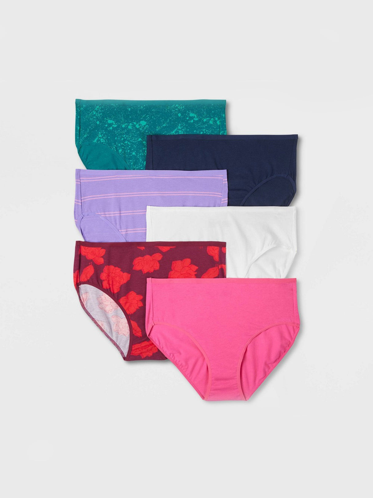 Women's 6 Pcs Briefs Set,Multi