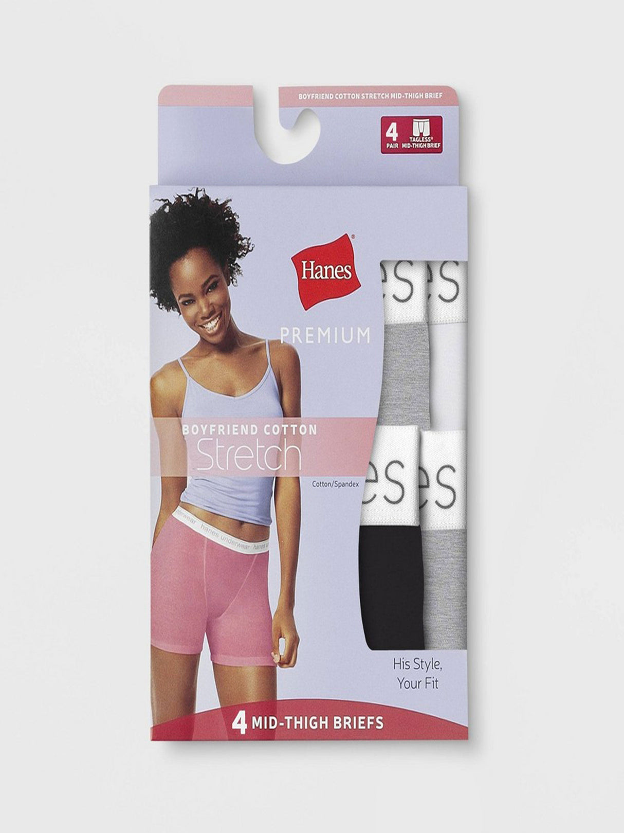 Women's 4 Pcs Plain Briefs Set,Multi