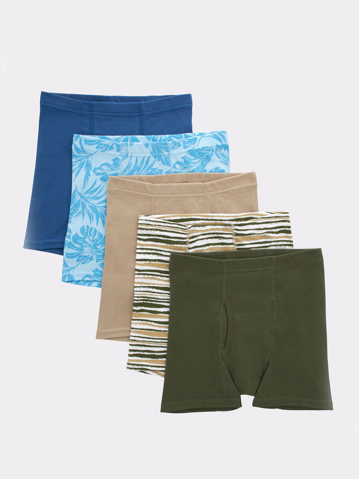 Men's 5 Pcs Printed Briefs Set,Multi