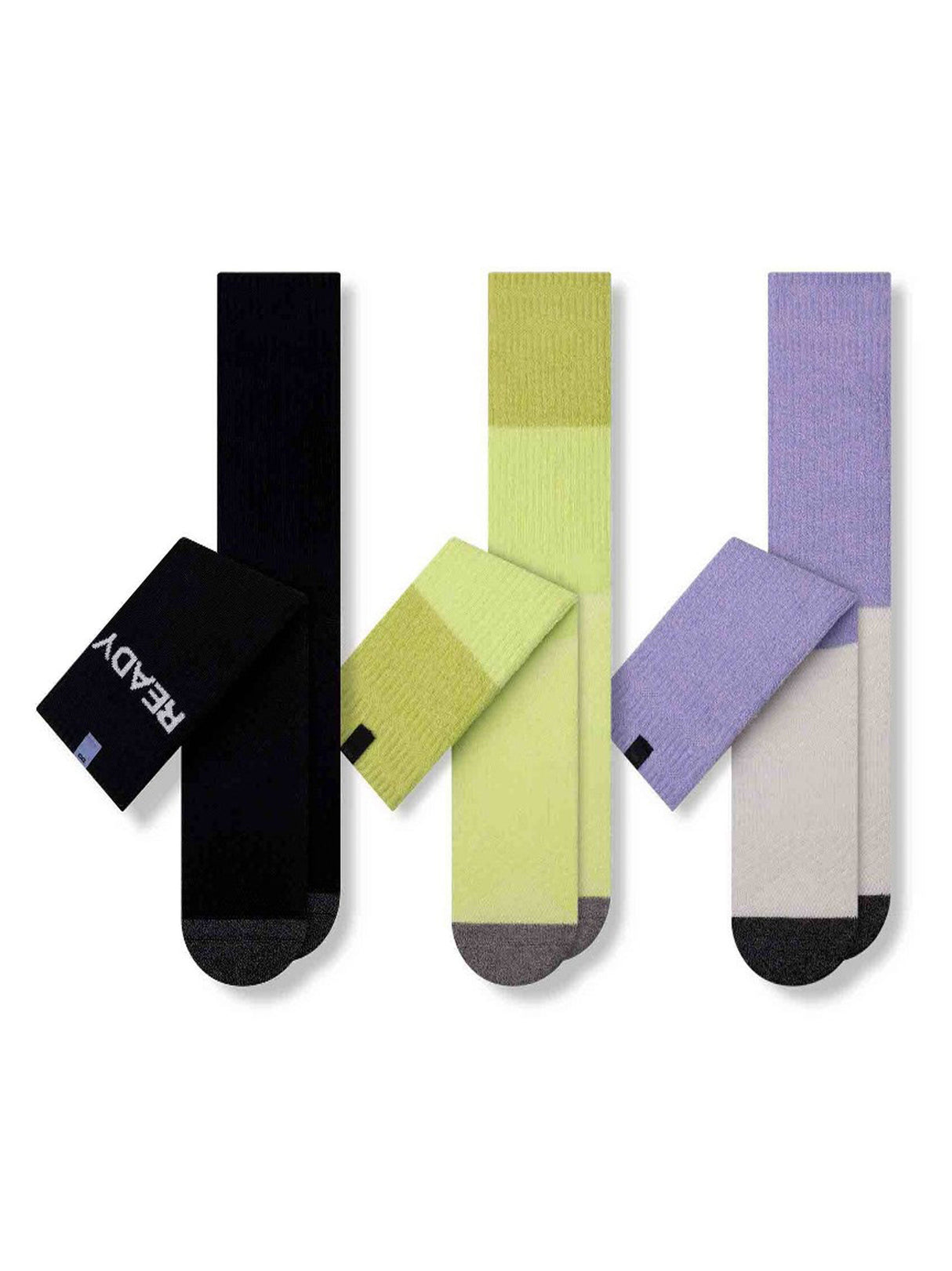 Men's 3 Pcs Long Socks,Multi