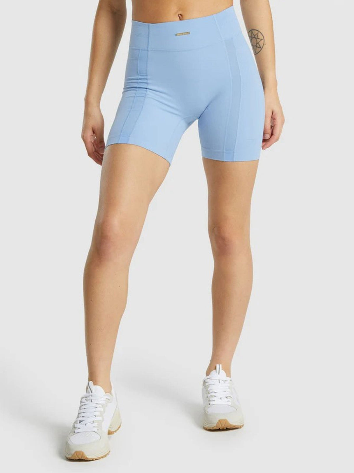 Women's Plain Gym Shorts,Blue