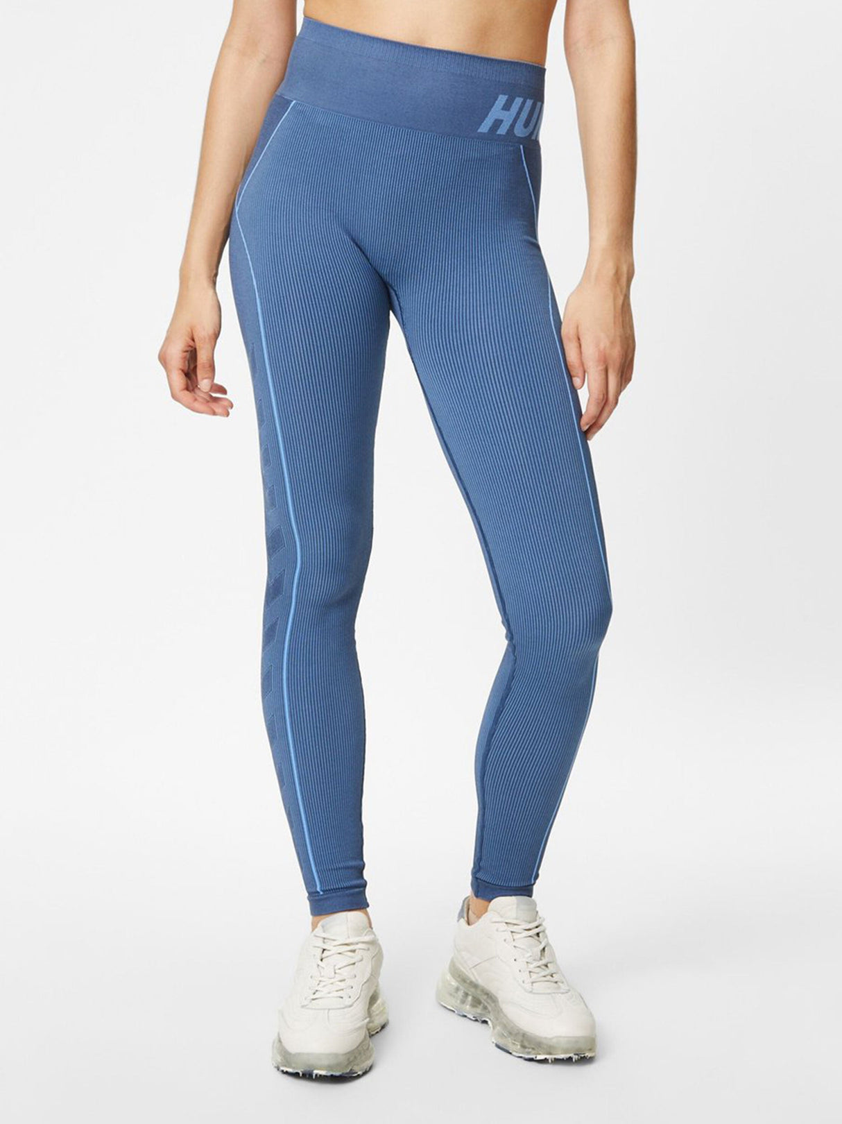 Women's Ribbed Leggings,Blue