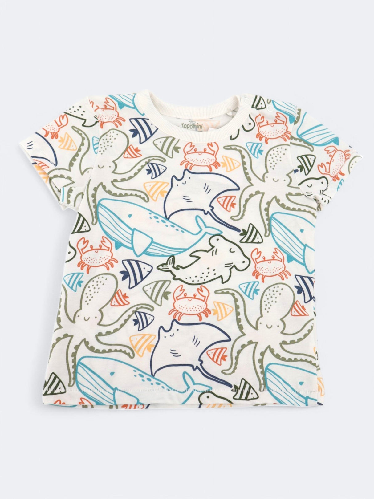 Kids Boy's Graphic Printed T-Shirt,White