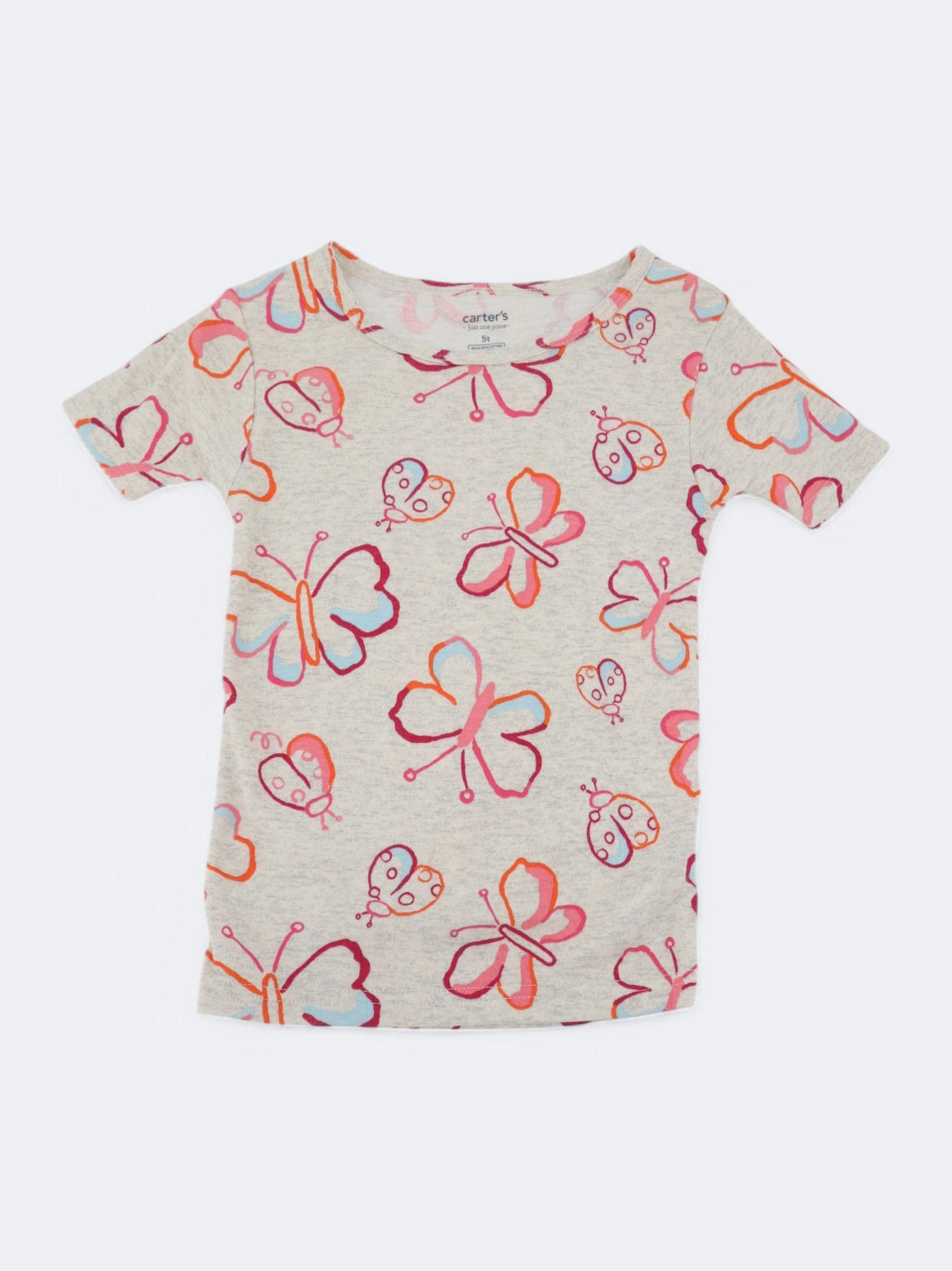 Kids Girl's Printed T-Shirt,Light Grey