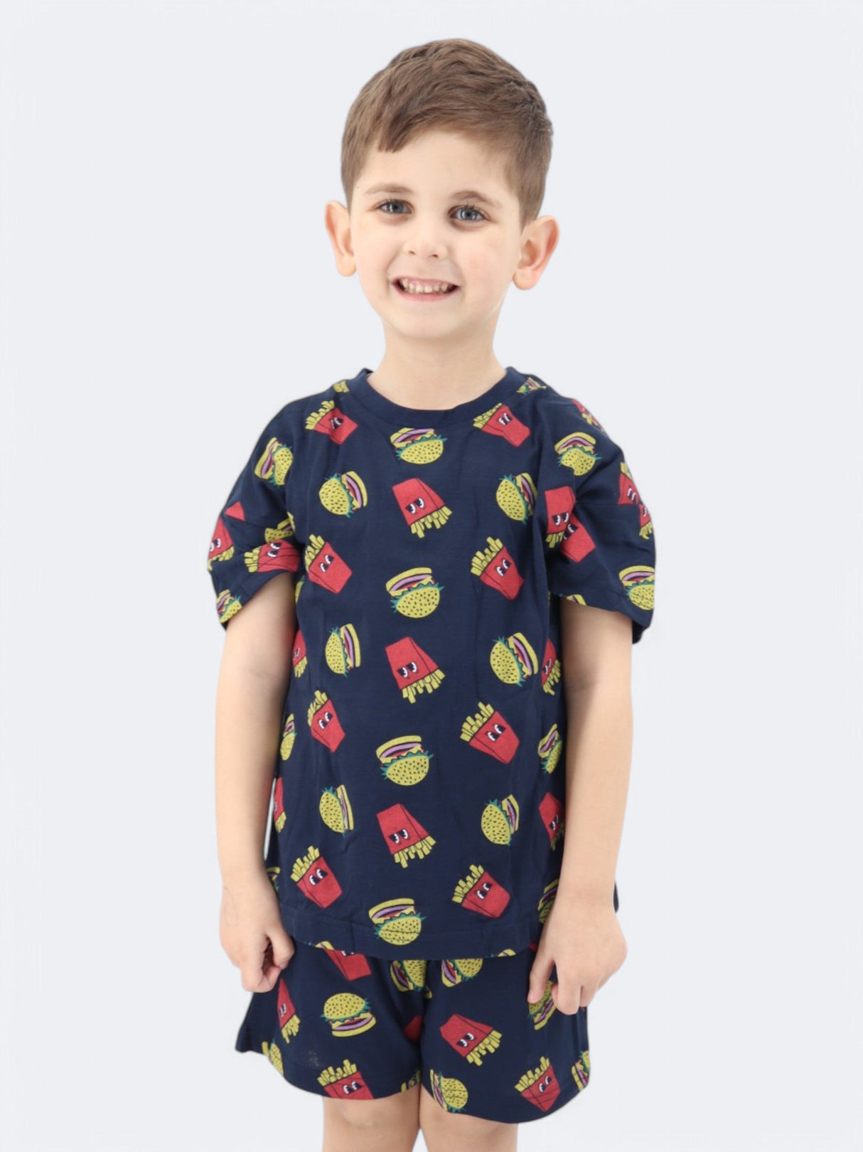 Kids Boy's 2 Pcs Top & Bottom Set,Navy