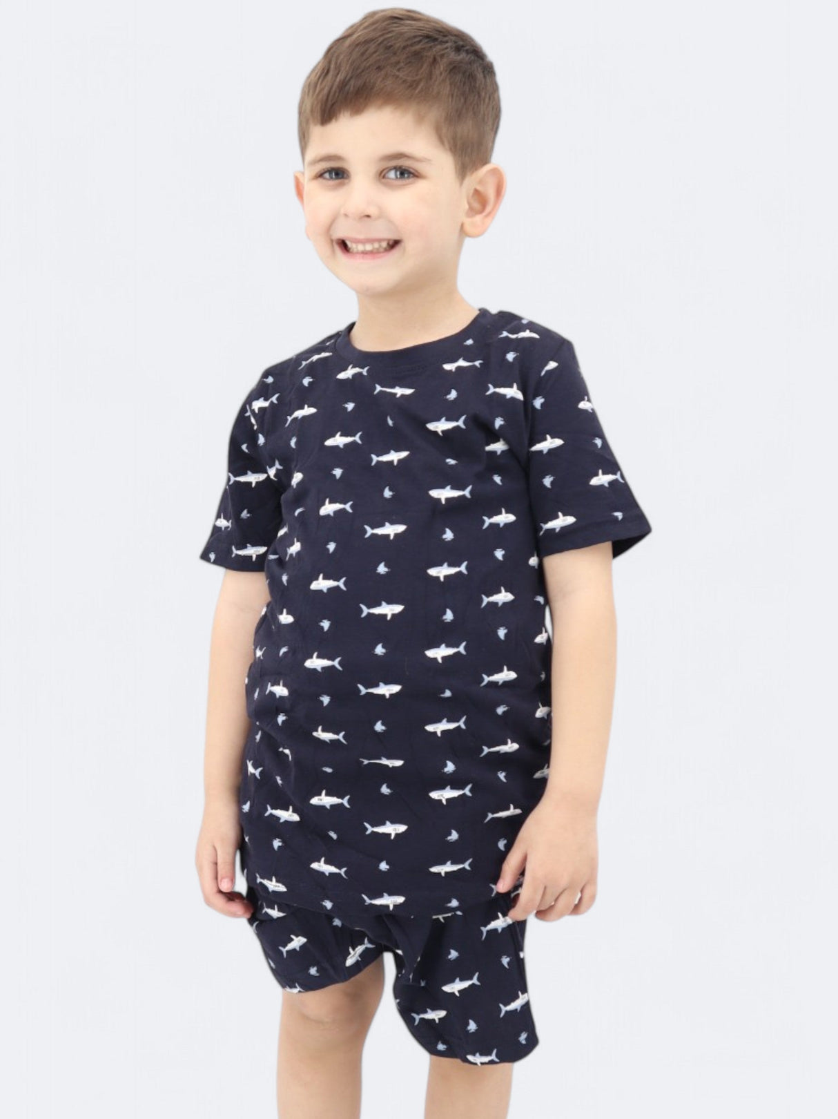 Kids Boy's 2 Pcs Top & Bottom Set,Navy