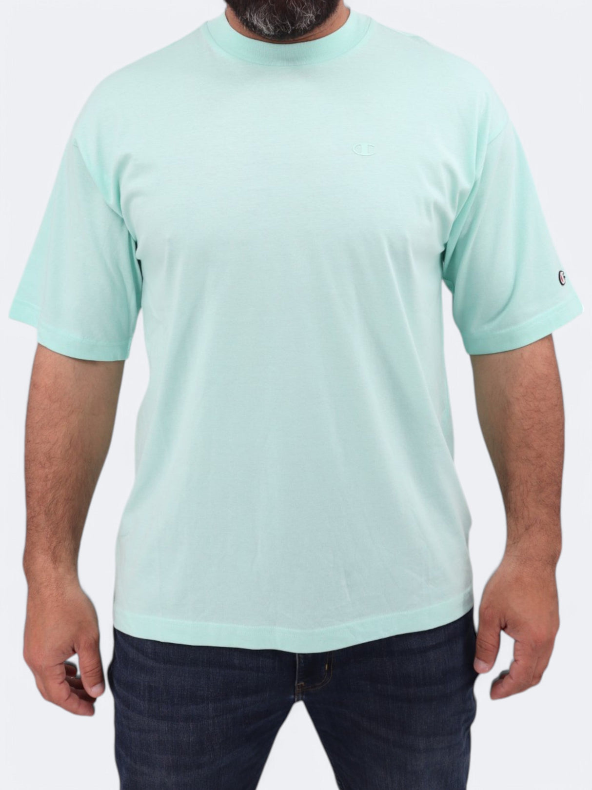 Men's Brand Logo Printed T-Shirt,Mint Blue