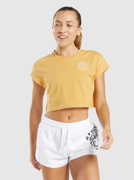 Image for Women's Brand Logo Printed Top,Yellow