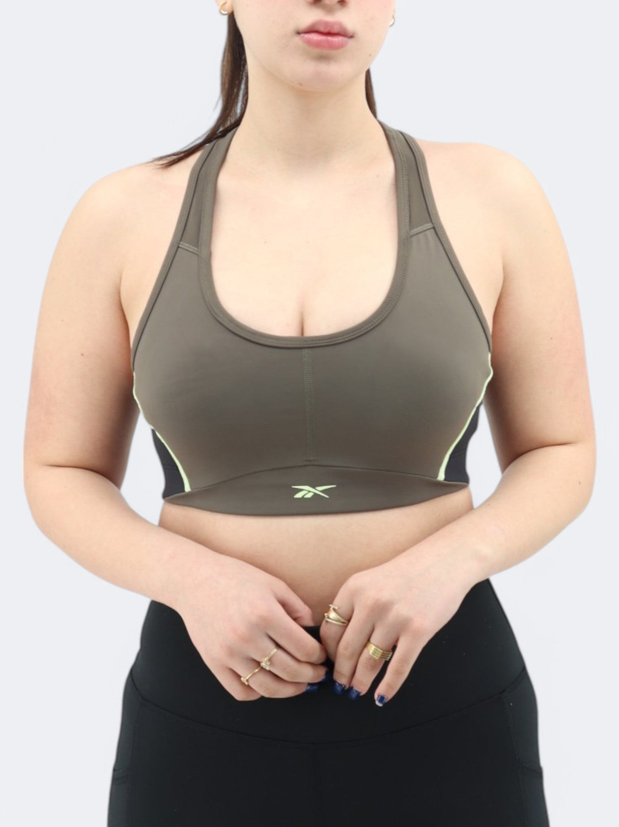 Women's Sports Cropped Top,Taupe