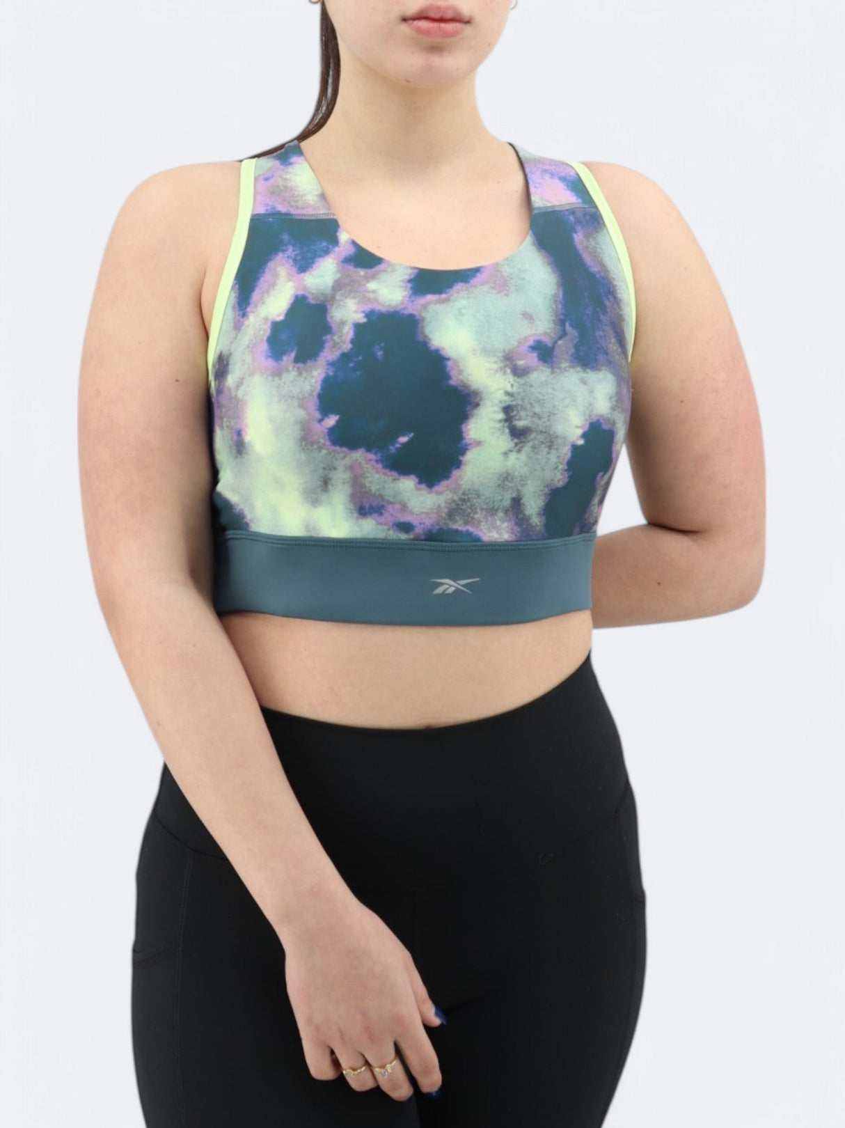Women's Printed Sports Cropped Top,Multi