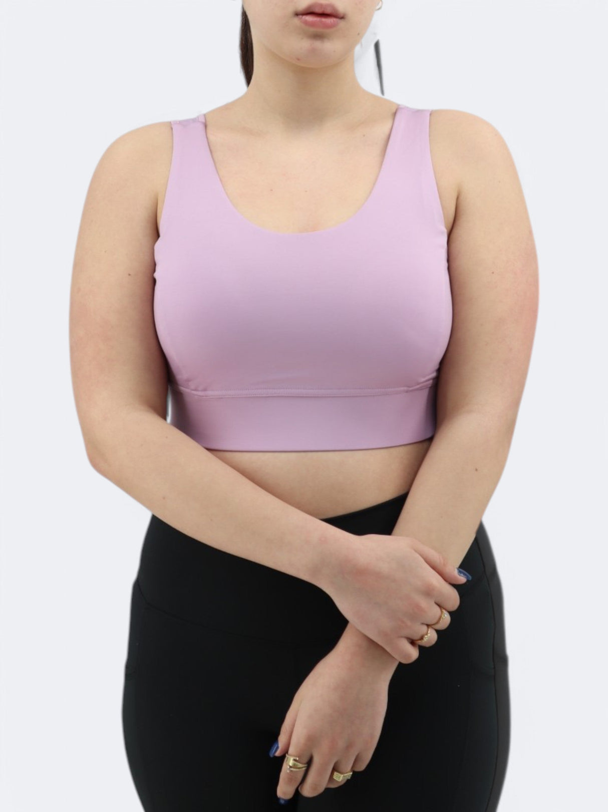 Women's Plain Sports Cropped Top,Light Purple