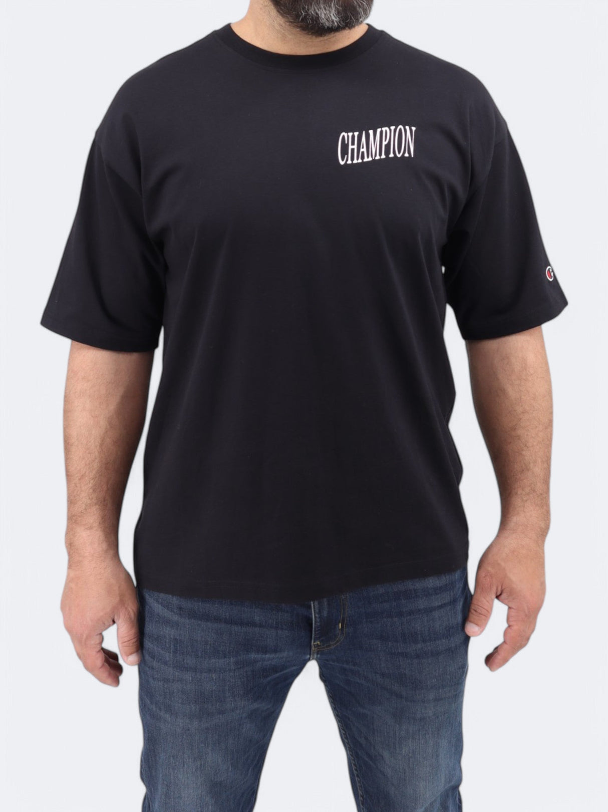 Men's Back Printed T-Shirt,Black