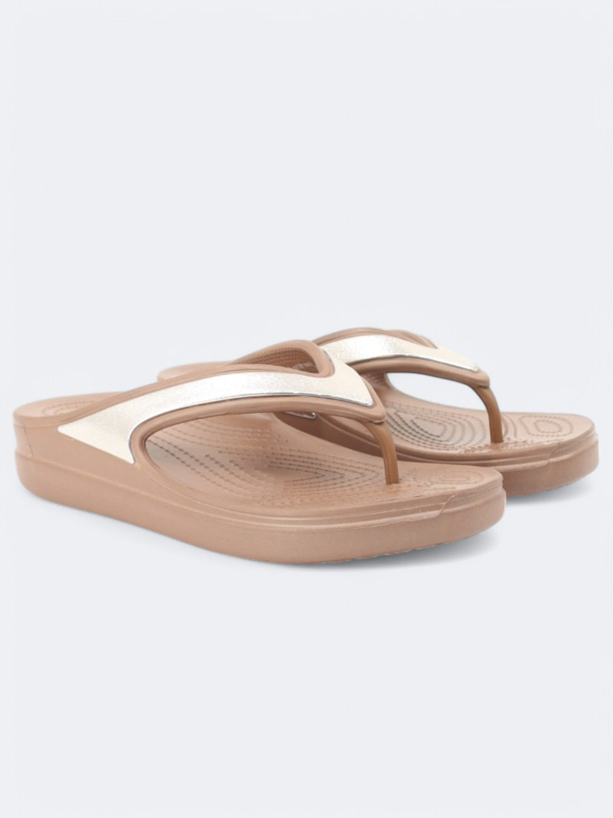 Women's Colorblocked Slippers,Brown/Silver