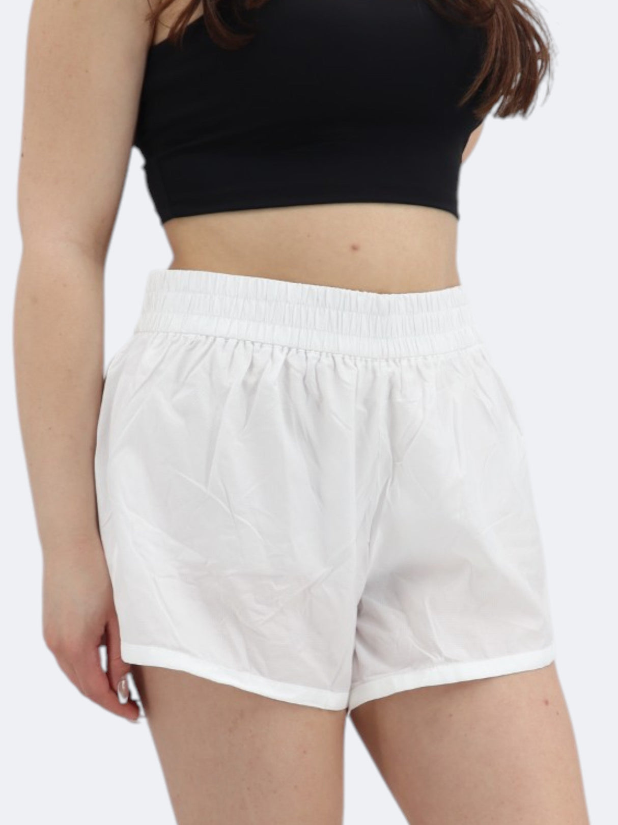 Image for Women's High Waisted Plaid Short,White
