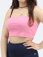 Image for Women's Ribbed Cropped Tank Top,Pink