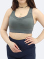 Image for Women's Plain Cropped Sports Top,Grey
